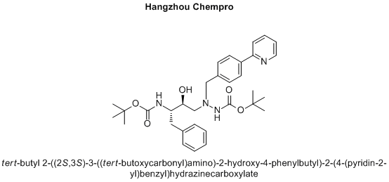 tert-butyl 2-((2S,3S)-3-((tert-butoxycarbonyl)amino)-2-hydroxy-4-phenylbutyl)-2-(4-(pyridin-2-yl)benzyl)hydrazinecarboxylate