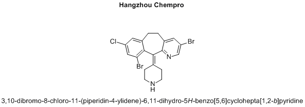 3,10-dibromo-8-chloro-11-(piperidin-4-ylidene)-6,11-dihydro-5H-benzo[5,6]cyclohepta[1,2-b]pyridine