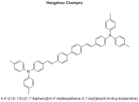 4,4'-((1E,1'E)-[1,1'-biphenyl]-4,4'-diylbis(ethene-2,1-diyl))bis(N,N-di-p-tolylaniline)