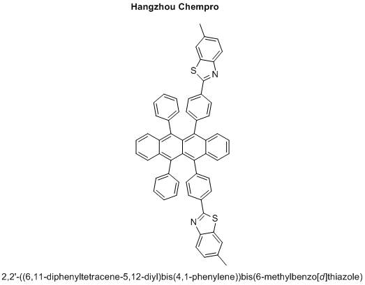 2,2'-((6,11-diphenyltetracene-5,12-diyl)bis(4,1-phenylene))bis(6-methylbenzo[d]thiazole)