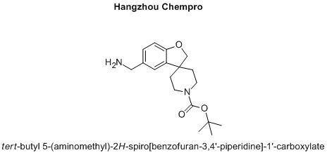 tert-butyl 5-(aminomethyl)-2H-spiro[benzofuran-3,4'-piperidine]-1'-carboxylate