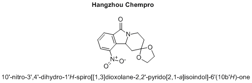 10'-nitro-3',4'-dihydro-1'H-spiro[[1,3]dioxolane-2,2'-pyrido[2,1-a]isoindol]-6'(10b'H)-one