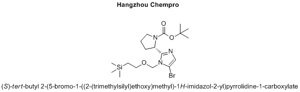 (S)-tert-butyl 2-(5-bromo-1-((2-(trimethylsilyl)ethoxy)methyl)-1H-imidazol-2-yl)pyrrolidine-1-carboxylate