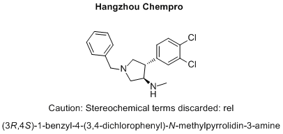 (3R,4S)-1-benzyl-4-(3,4-dichlorophenyl)-N-methylpyrrolidin-3-amine