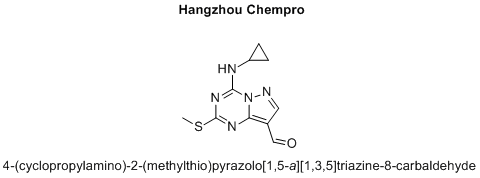 4-(cyclopropylamino)-2-(methylthio)pyrazolo[1,5-a][1,3,5]triazine-8-carbaldehyde