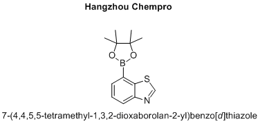 7-(4,4,5,5-tetramethyl-1,3,2-dioxaborolan-2-yl)benzo[d]thiazole