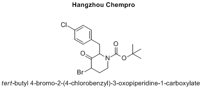 tert-butyl 4-bromo-2-(4-chlorobenzyl)-3-oxopiperidine-1-carboxylate