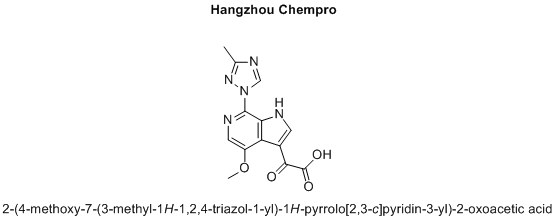 2-(4-methoxy-7-(3-methyl-1H-1,2,4-triazol-1-yl)-1H-pyrrolo[2,3-c]pyridin-3-yl)-2-oxoacetic acid