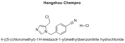 4-((5-(chloromethyl)-1H-imidazol-1-yl)methyl)benzonitrile hydrochloride