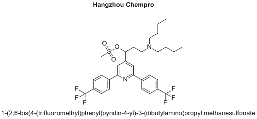 1-(2,6-bis(4-(trifluoromethyl)phenyl)pyridin-4-yl)-3-(dibutylamino)propyl methanesulfonate